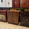 Chinese End Cabinet Natural Wood - Image 2