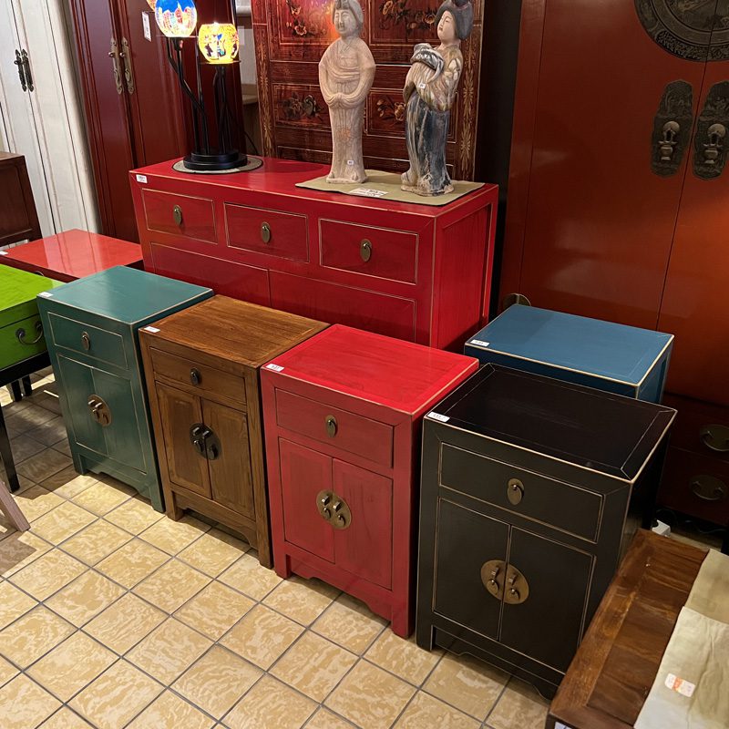 Chinese End Cabinet Turquoise - Image 2