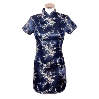 Chinese Dress Cherry Blossom Blue