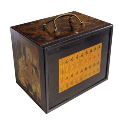 Mah-Jong in luxury wooden chest Black M
