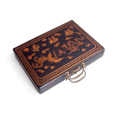 Mah-Jong in luxury wooden case black S
