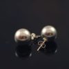 Oorbellen met reuzen parel zilver