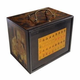 Mahjong houten kistje zwart