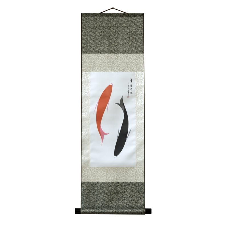 Scroll Print Yin Yang Fish
