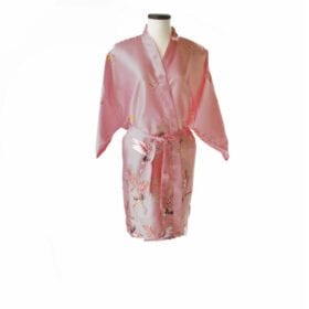 Korte kimono kraanvogel roze 2