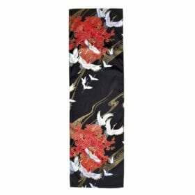 Tenugui Crane Black 2
