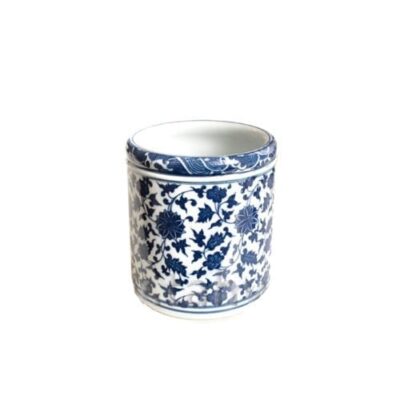 Brush Pot Large in Blue and White Porcelain