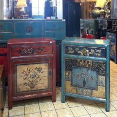 Chinese End Cabinet Painted