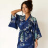 Japanese Yukata Long Crane Cobalt - Image 5