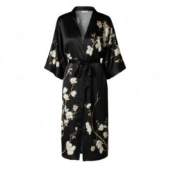 Kimono Black with Magnolias
