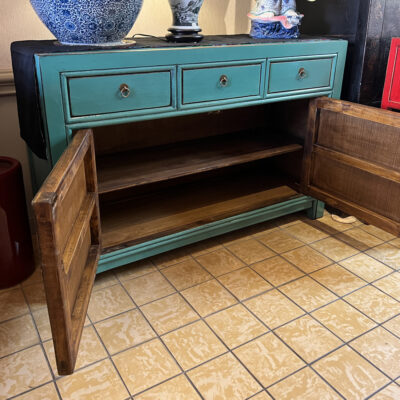 Chinees Dressoir Kast Licht blauw 120 cm open