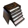 Mahjong houten kistje zwart S open