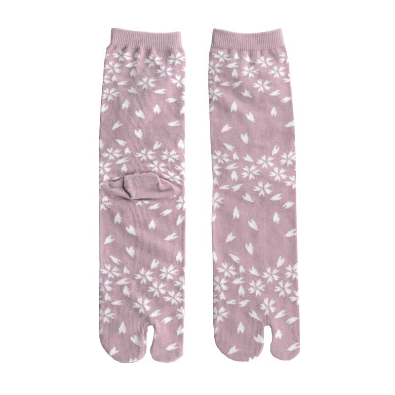 Tabi sokken roze blossom detail