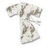 Yukata Kimono Crane White Gold
